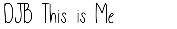 DJB This is Me font preview